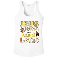 Jesus Praising And Farm Raising Chicken Farmer Christian Ladies PosiCharge Competitor Racerback Tank