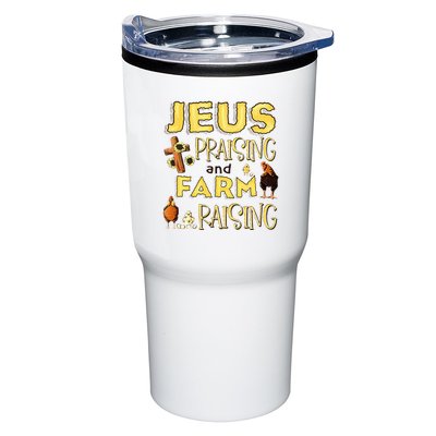 Jesus Praising And Farm Raising Chicken Farmer Christian Tumbler