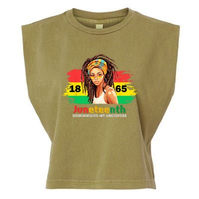 Juneteenth Proud Black African American Ladies honor 1865 Garment-Dyed Women's Muscle Tee