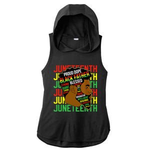 Juneteenth Proud Black Fathers Day Black History African Ladies PosiCharge Tri-Blend Wicking Draft Hoodie Tank