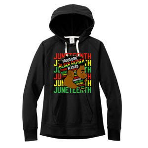 Juneteenth Proud Black Fathers Day Black History African Women's Fleece Hoodie