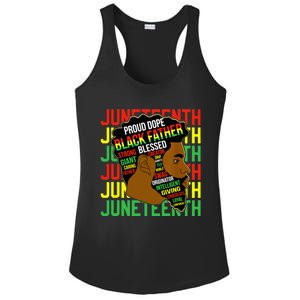 Juneteenth Proud Black Fathers Day Black History African Ladies PosiCharge Competitor Racerback Tank