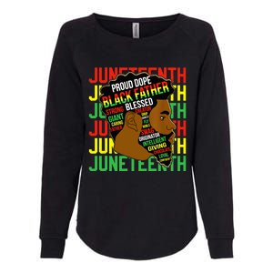 Juneteenth Proud Black Fathers Day Black History African Womens California Wash Sweatshirt