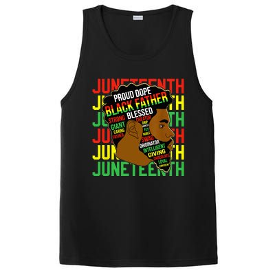 Juneteenth Proud Black Fathers Day Black History African PosiCharge Competitor Tank