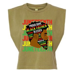 Juneteenth Proud Black Fathers Day Black History African Garment-Dyed Women's Muscle Tee