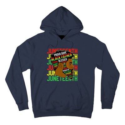 Juneteenth Proud Black Fathers Day Black History African Hoodie