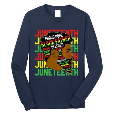 Juneteenth Proud Black Fathers Day Black History African Long Sleeve Shirt