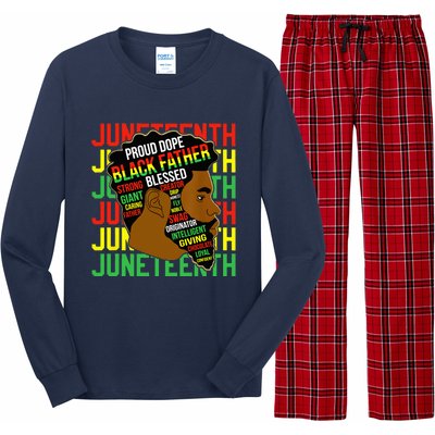 Juneteenth Proud Black Fathers Day Black History African Long Sleeve Pajama Set