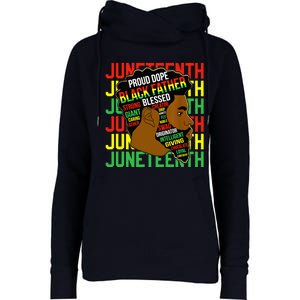 Juneteenth Proud Black Fathers Day Black History African Womens Funnel Neck Pullover Hood