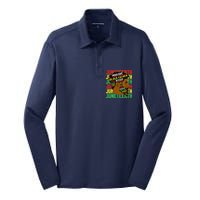 Juneteenth Proud Black Fathers Day Black History African Silk Touch Performance Long Sleeve Polo