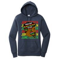 Juneteenth Proud Black Fathers Day Black History African Women's Pullover Hoodie