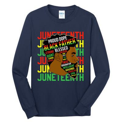 Juneteenth Proud Black Fathers Day Black History African Tall Long Sleeve T-Shirt