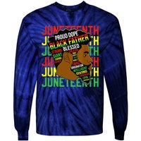 Juneteenth Proud Black Fathers Day Black History African Tie-Dye Long Sleeve Shirt