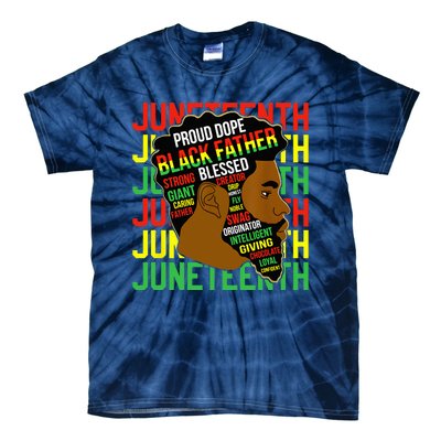 Juneteenth Proud Black Fathers Day Black History African Tie-Dye T-Shirt