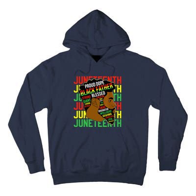 Juneteenth Proud Black Fathers Day Black History African Tall Hoodie