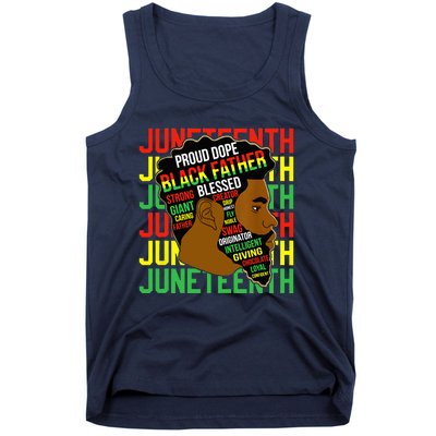 Juneteenth Proud Black Fathers Day Black History African Tank Top