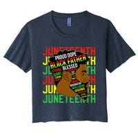 Juneteenth Proud Black Fathers Day Black History African Women's Crop Top Tee