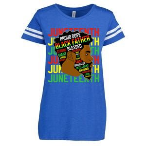 Juneteenth Proud Black Fathers Day Black History African Enza Ladies Jersey Football T-Shirt