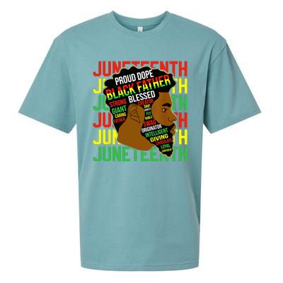 Juneteenth Proud Black Fathers Day Black History African Sueded Cloud Jersey T-Shirt