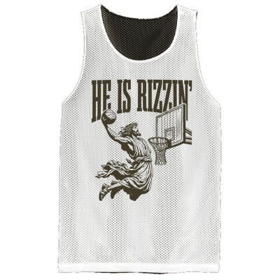 Jesus Playing Basketball Mesh Reversible Basketball Jersey Tank