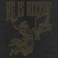 Jesus Playing Basketball He Is Rizzin 7 Panel Mesh Trucker Snapback Hat