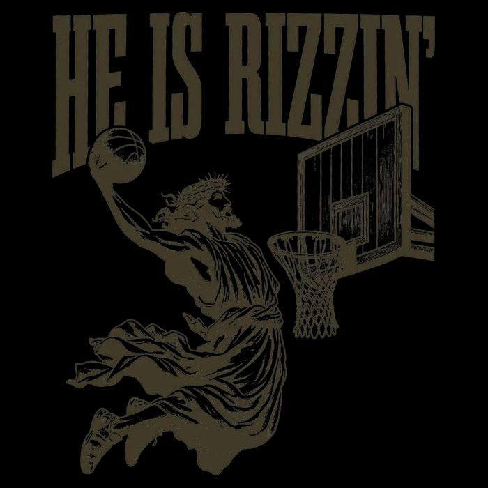 Jesus Playing Basketball He Is Rizzin Backpack