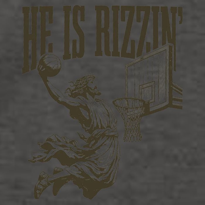 Jesus Playing Basketball He Is Rizzin Vector Backpack