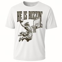 Jesus Playing Basketball He Is Rizzin Cooling Performance Crew T-Shirt