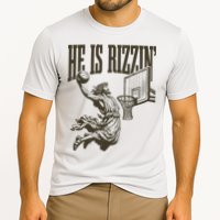 Jesus Playing Basketball He Is Rizzin Cooling Performance Crew T-Shirt