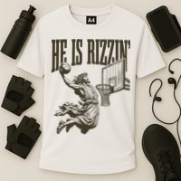 Jesus Playing Basketball He Is Rizzin Cooling Performance Crew T-Shirt
