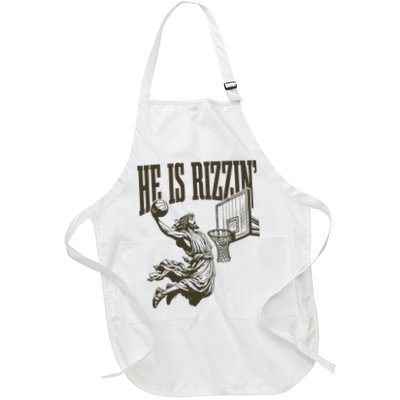 Jesus Playing Basketball He Is Rizzin Apron