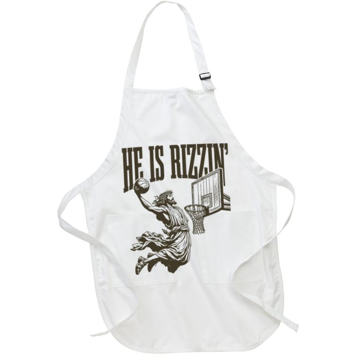 Jesus Playing Basketball He Is Rizzin Apron