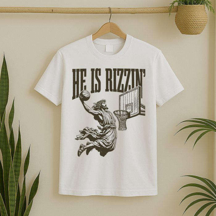 Jesus Playing Basketball He Is Rizzin T-Shirt