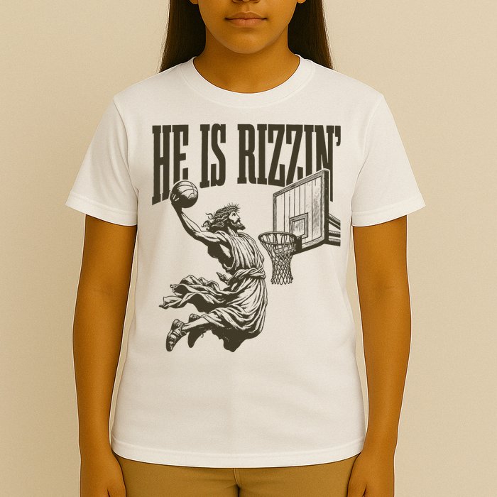 Jesus Playing Basketball He Is Rizzin T-Shirt