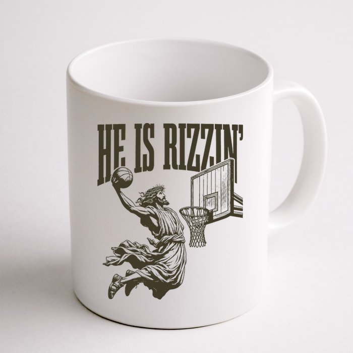 Jesus Playing Basketball He Is Rizzin Mug