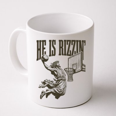 Jesus Playing Basketball He Is Rizzin Mug