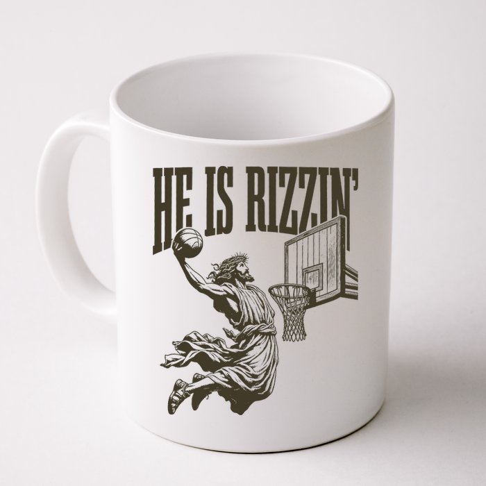 Jesus Playing Basketball He Is Rizzin Mug