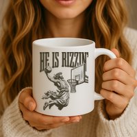 Jesus Playing Basketball He Is Rizzin Mug