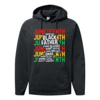 Juneteenth Proud Black Fathers Day Black History African Performance Fleece Hoodie