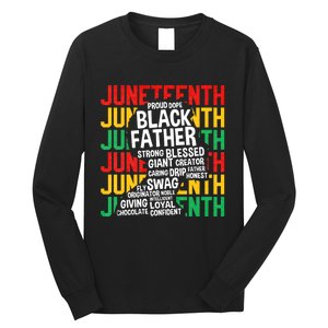 Juneteenth Proud Black Fathers Day Black History African Long Sleeve Shirt