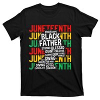 Juneteenth Proud Black Fathers Day Black History African T-Shirt