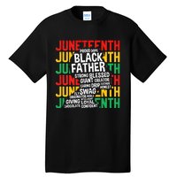 Juneteenth Proud Black Fathers Day Black History African Tall T-Shirt