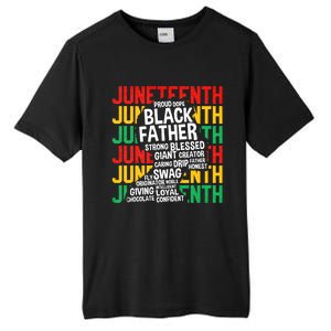 Juneteenth Proud Black Fathers Day Black History African Tall Fusion ChromaSoft Performance T-Shirt