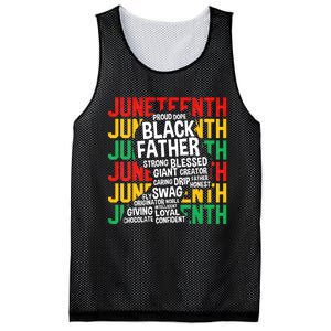 Juneteenth Proud Black Fathers Day Black History African Mesh Reversible Basketball Jersey Tank