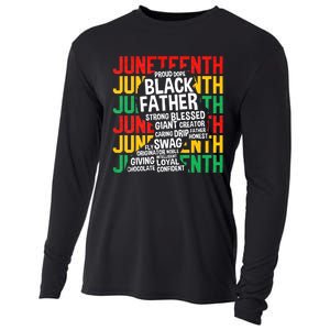 Juneteenth Proud Black Fathers Day Black History African Cooling Performance Long Sleeve Crew