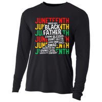 Juneteenth Proud Black Fathers Day Black History African Cooling Performance Long Sleeve Crew