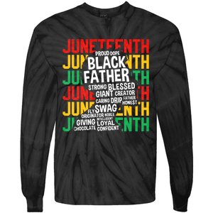 Juneteenth Proud Black Fathers Day Black History African Tie-Dye Long Sleeve Shirt