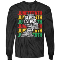 Juneteenth Proud Black Fathers Day Black History African Tie-Dye Long Sleeve Shirt