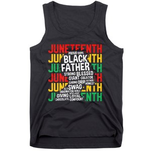 Juneteenth Proud Black Fathers Day Black History African Tank Top