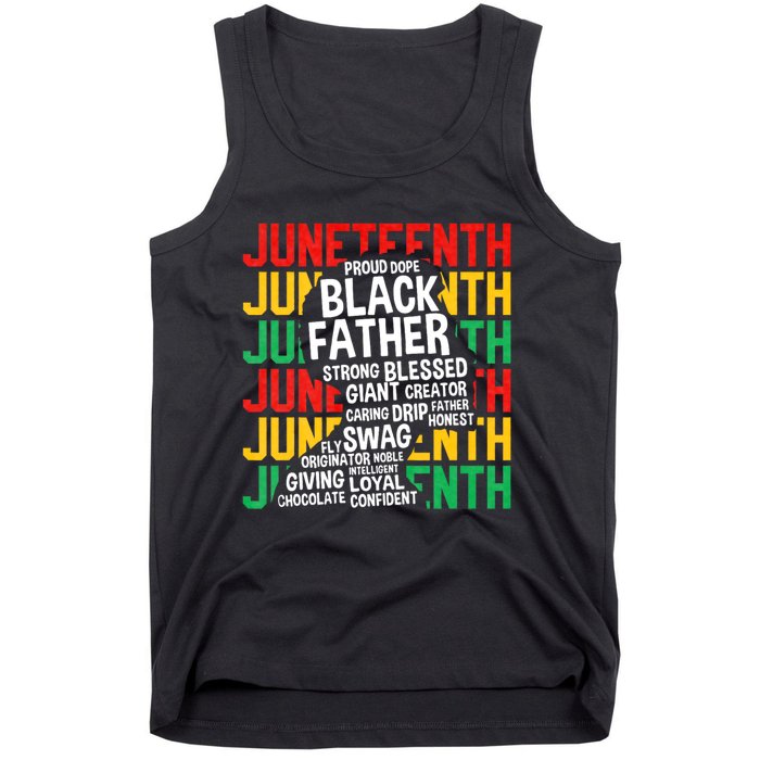 Juneteenth Proud Black Fathers Day Black History African Tank Top